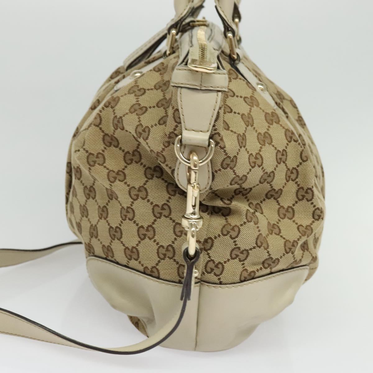 GG Canvas Sukey 2-Way Handbag in Beige and Gold