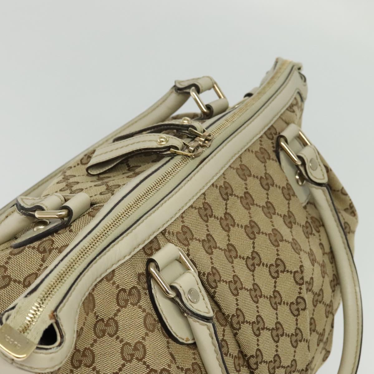 GG Canvas Sukey 2-Way Handbag in Beige and Gold