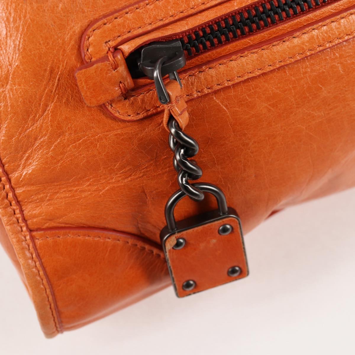 Orange Leather 2-Way Bag