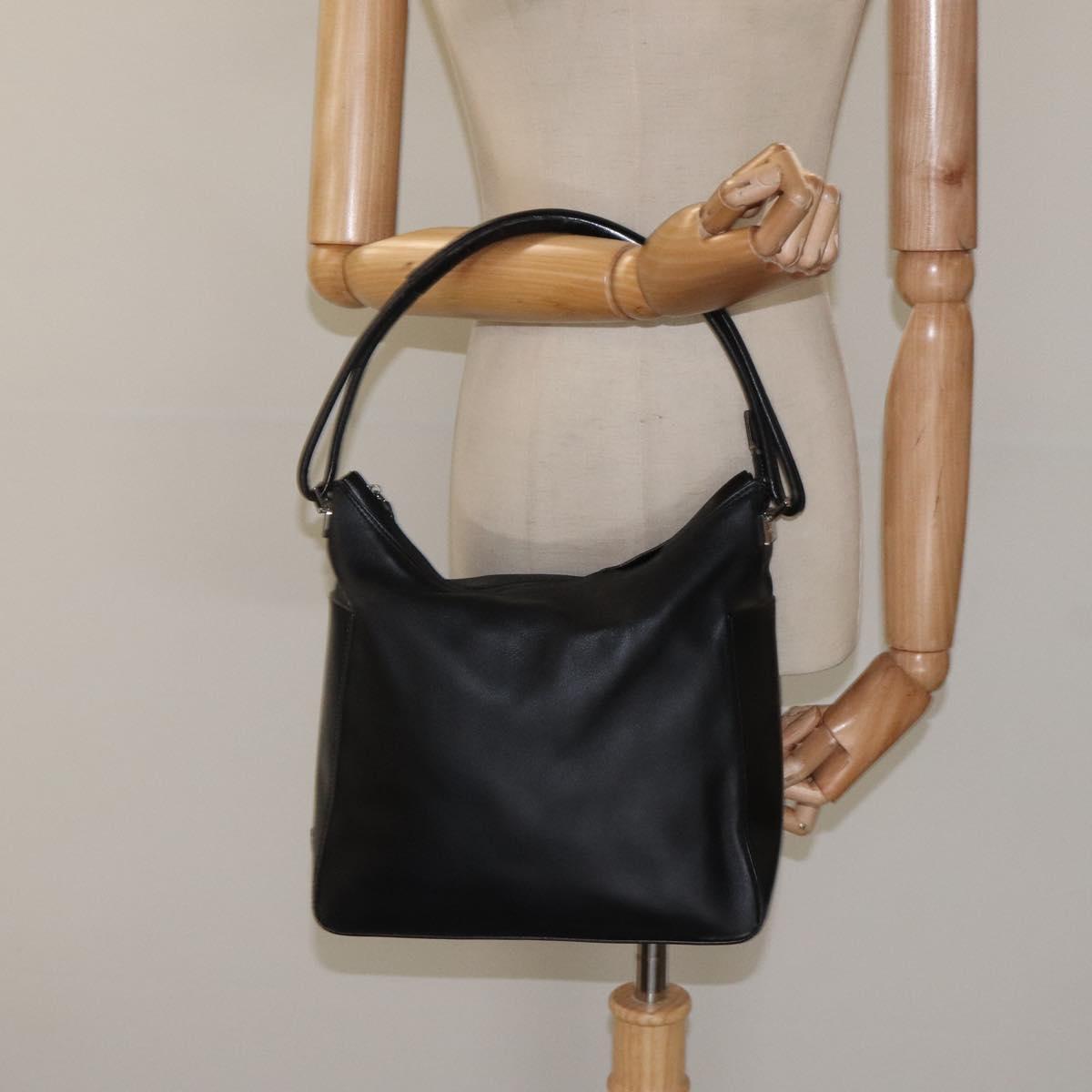 Early 2000s Gucci Black Leather Shoulder Bag