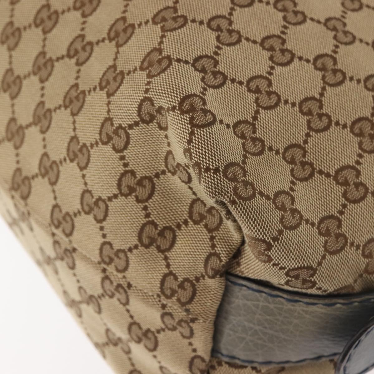 GG Monogram Canvas Shoulder Bag — Beige, Bamboo Hardware, Braided Leather Straps