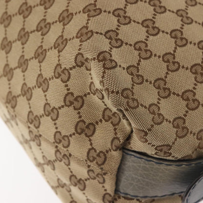 GG Monogram Canvas Shoulder Bag — Beige, Bamboo Hardware, Braided Leather Straps
