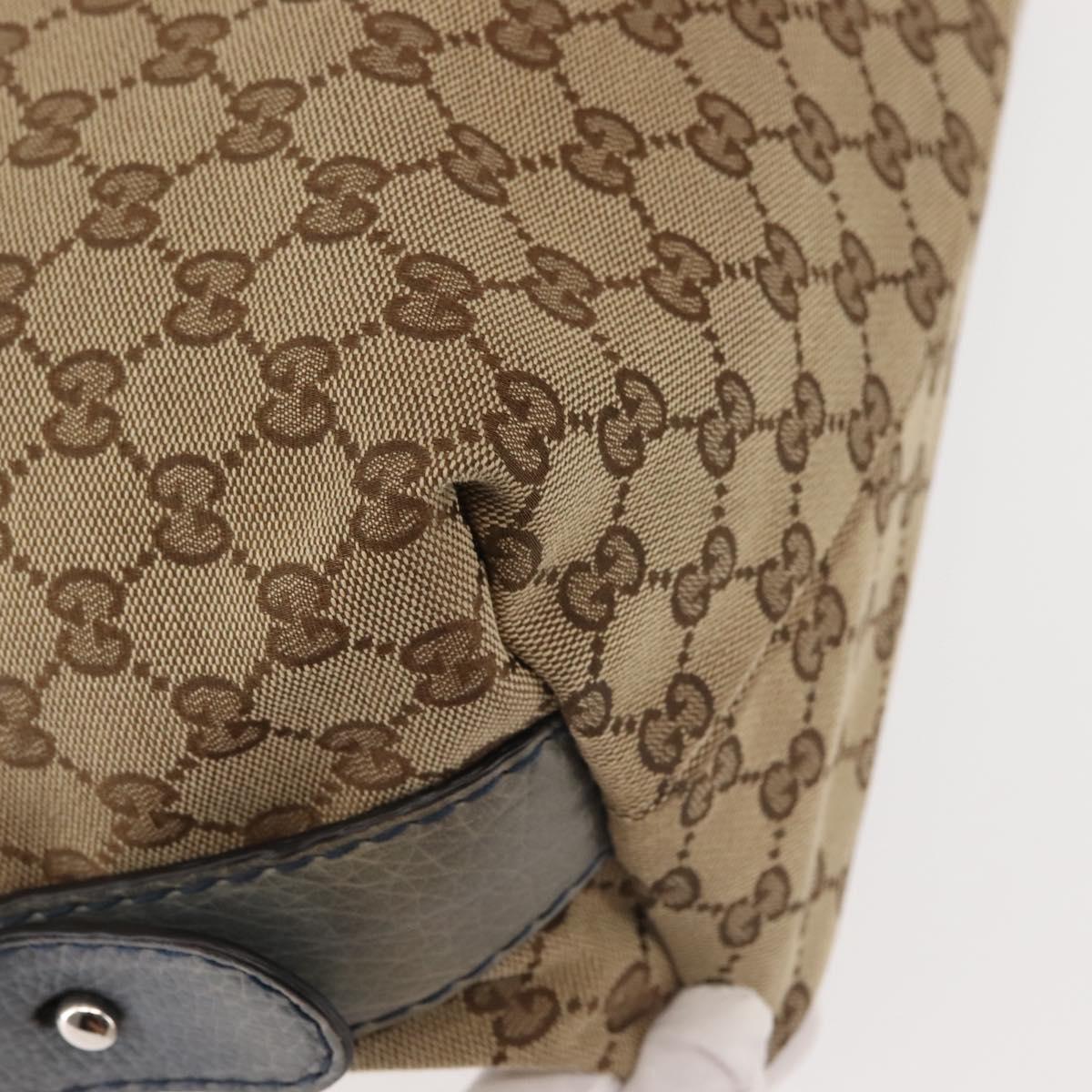 GG Monogram Canvas Shoulder Bag — Beige, Bamboo Hardware, Braided Leather Straps