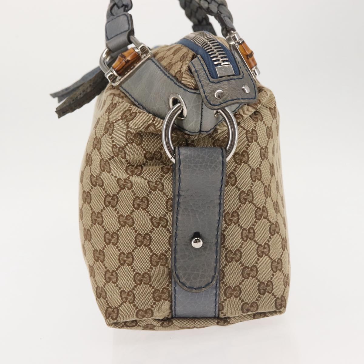 GG Monogram Canvas Shoulder Bag — Beige, Bamboo Hardware, Braided Leather Straps