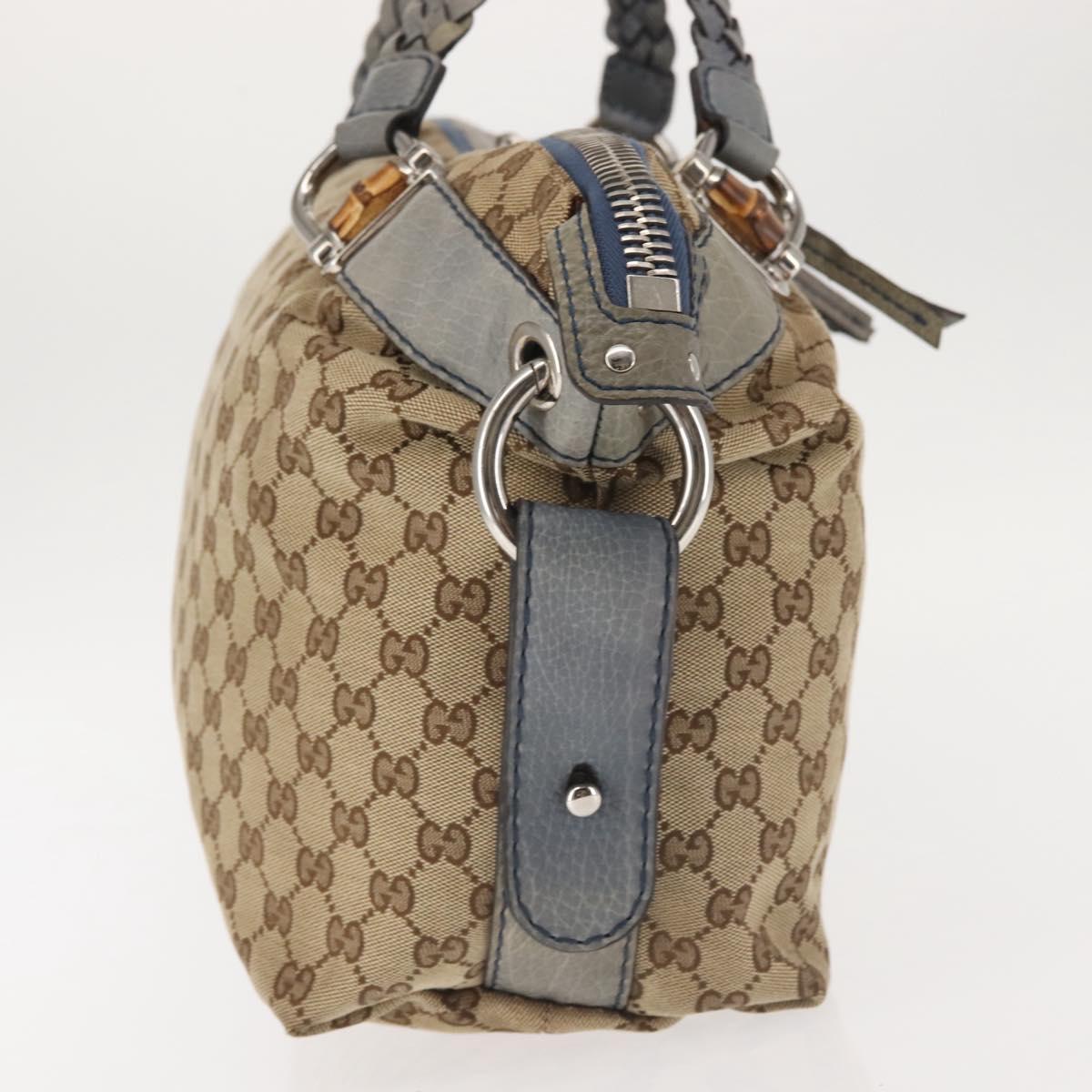 GG Monogram Canvas Shoulder Bag — Beige, Bamboo Hardware, Braided Leather Straps
