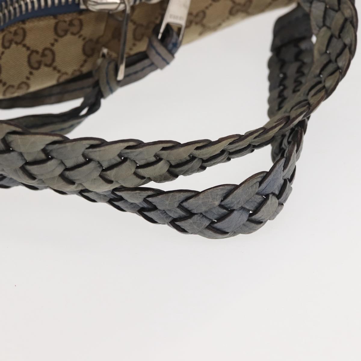 GG Monogram Canvas Shoulder Bag — Beige, Bamboo Hardware, Braided Leather Straps