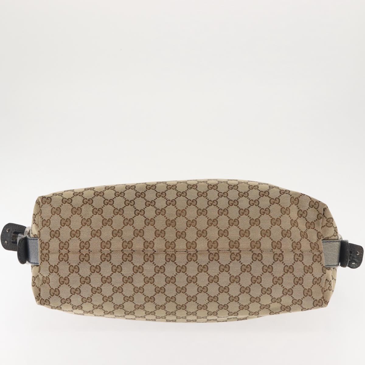 GG Monogram Canvas Shoulder Bag — Beige, Bamboo Hardware, Braided Leather Straps