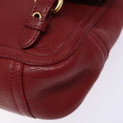 2001 Miu Miu Vitello Lux Structured Shoulder Bag — Cherry Red, Gold Hardware