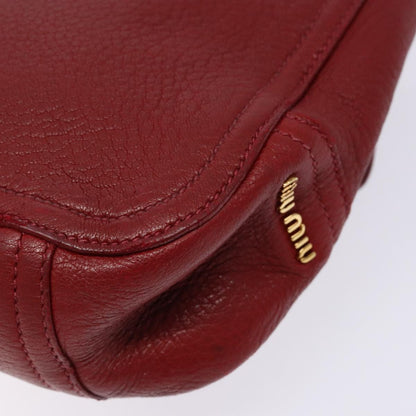 2001 Miu Miu Vitello Lux Structured Shoulder Bag — Cherry Red, Gold Hardware