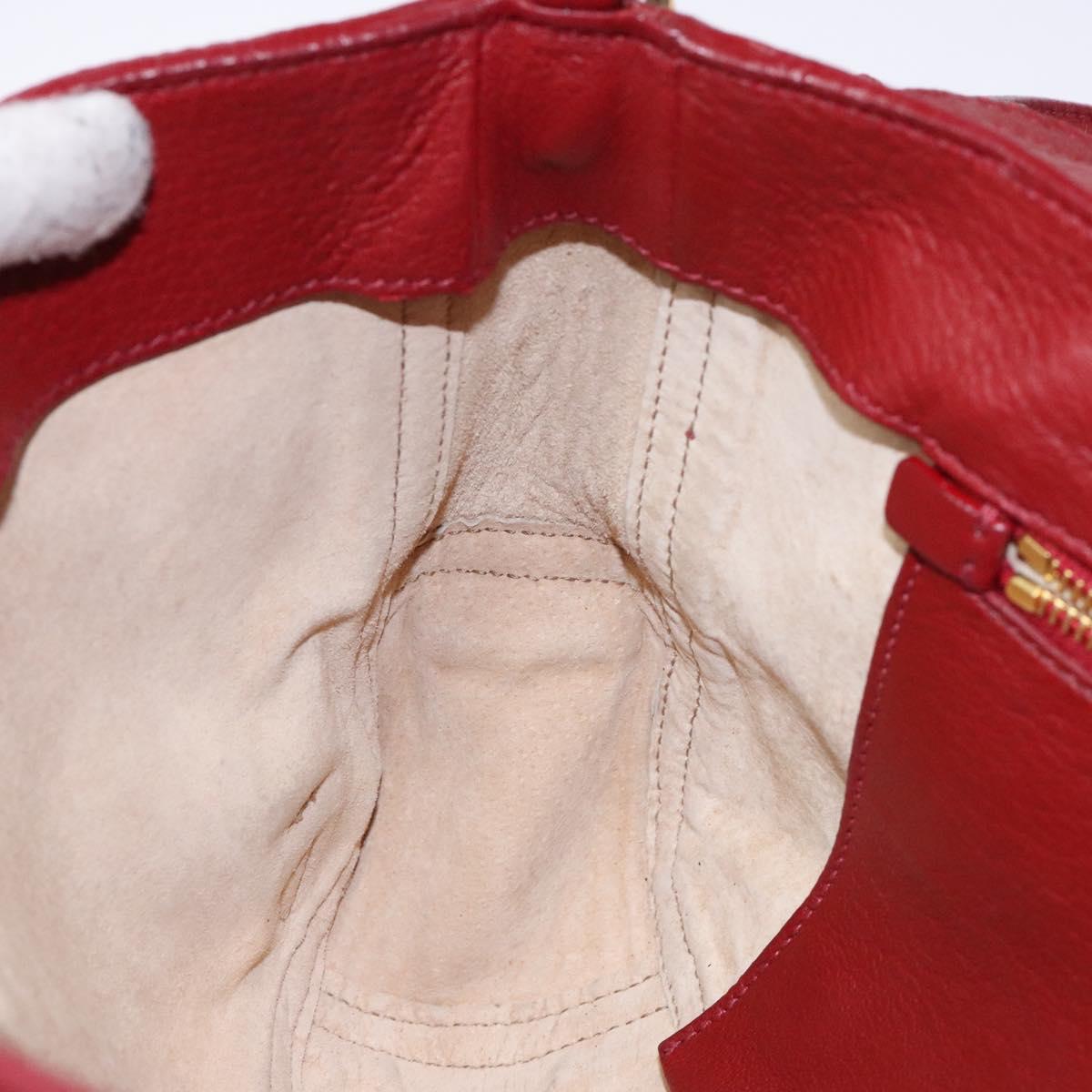 2001 Miu Miu Vitello Lux Structured Shoulder Bag — Cherry Red, Gold Hardware