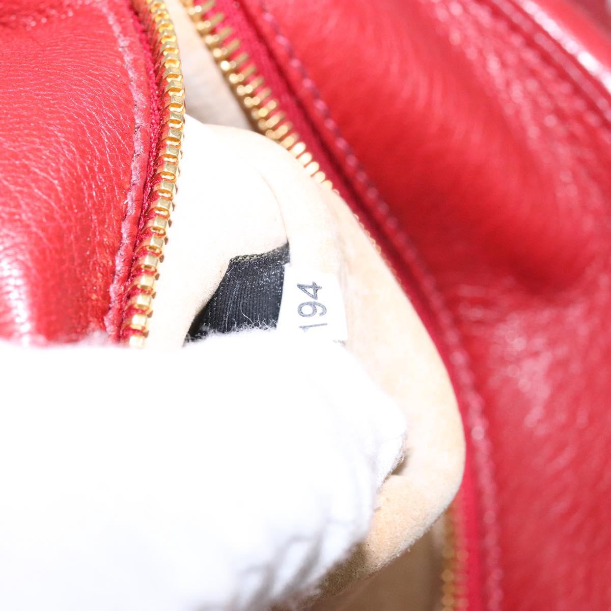 2001 Miu Miu Vitello Lux Structured Shoulder Bag — Cherry Red, Gold Hardware