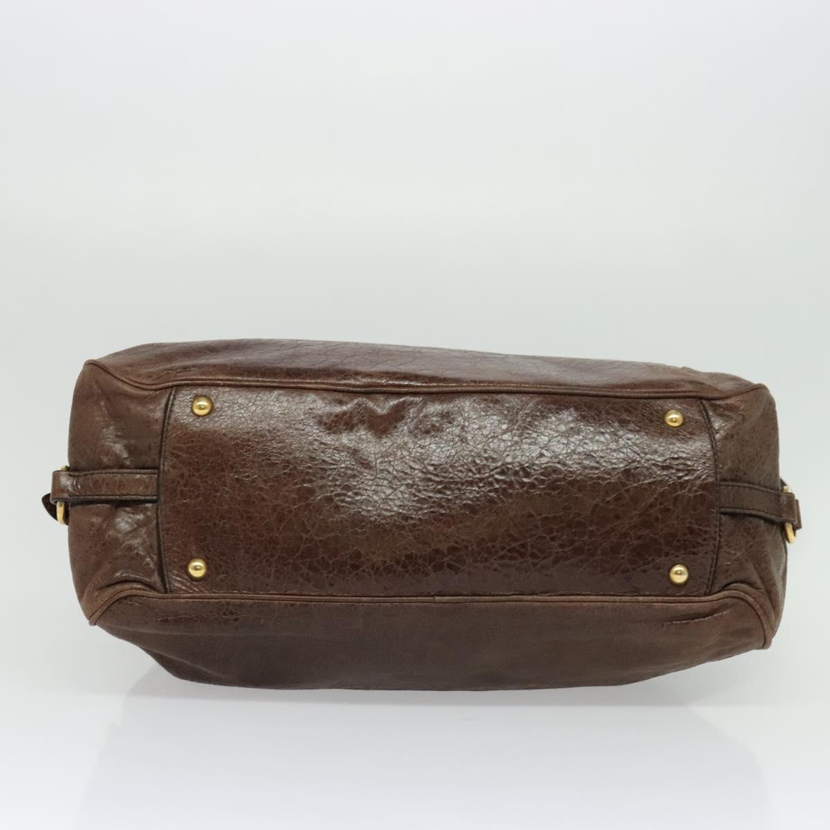 Early 2000s Leather 2-Way Handbag — Chocolate Brown, Gold Hardware, Top Handle &amp; Shoulder Strap