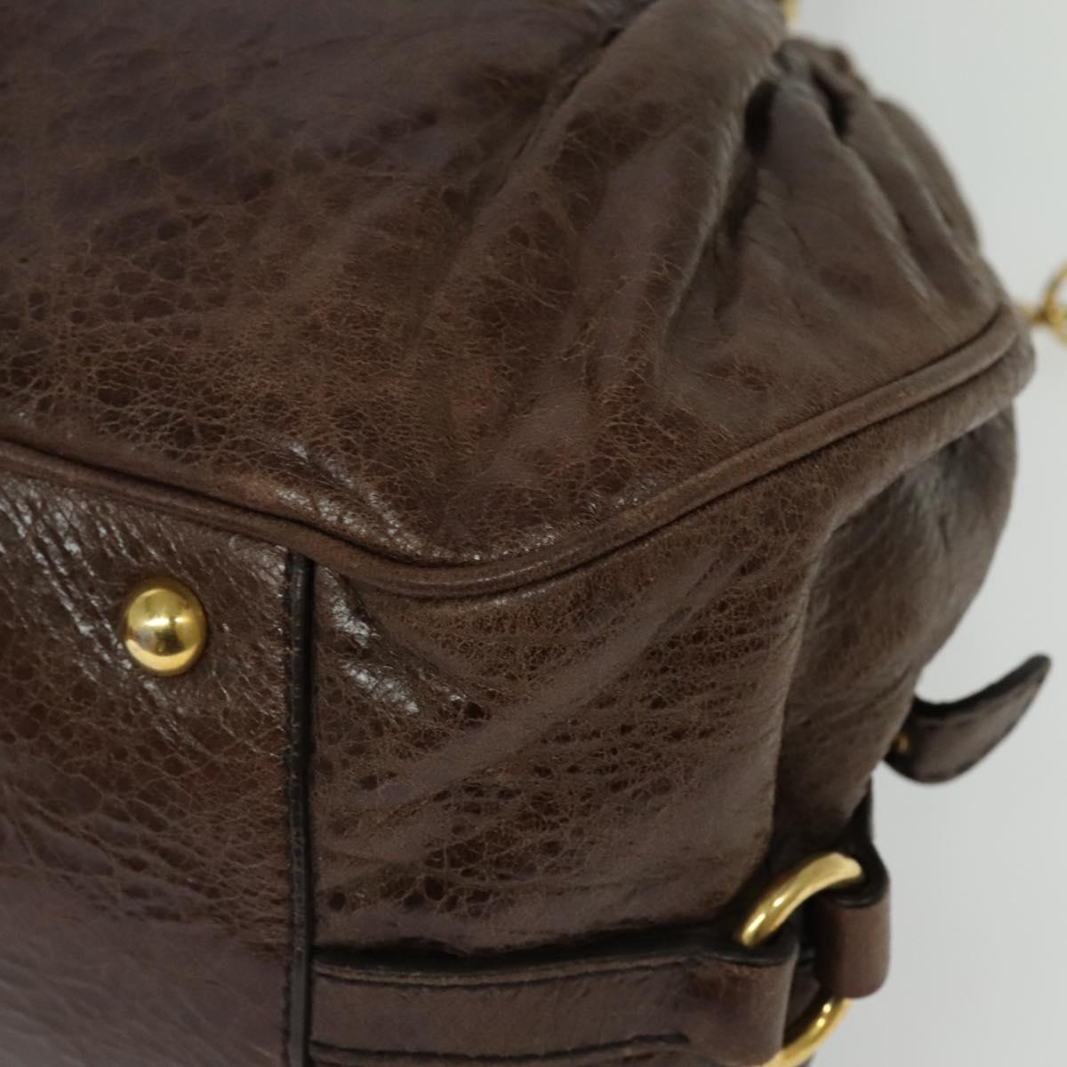 Early 2000s Leather 2-Way Handbag — Chocolate Brown, Gold Hardware, Top Handle &amp; Shoulder Strap