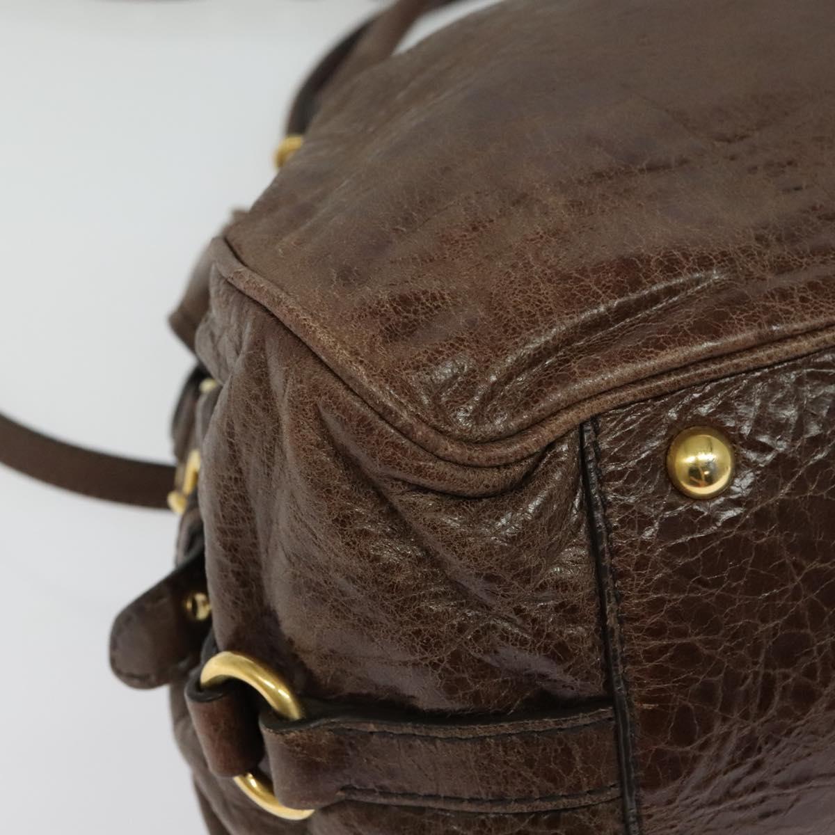 Early 2000s Leather 2-Way Handbag — Chocolate Brown, Gold Hardware, Top Handle &amp; Shoulder Strap