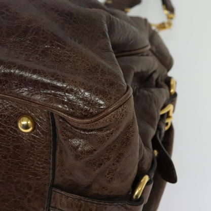 Early 2000s Leather 2-Way Handbag — Chocolate Brown, Gold Hardware, Top Handle &amp; Shoulder Strap