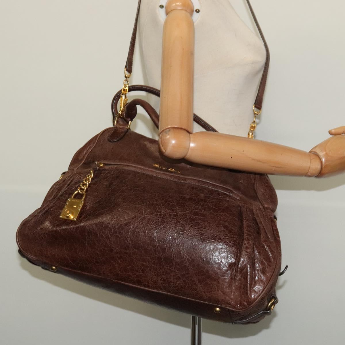 Early 2000s Leather 2-Way Handbag — Chocolate Brown, Gold Hardware, Top Handle &amp; Shoulder Strap