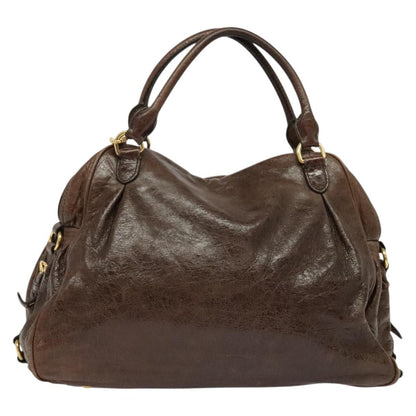 Early 2000s Leather 2-Way Handbag — Chocolate Brown, Gold Hardware, Top Handle &amp; Shoulder Strap