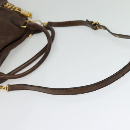 Early 2000s Leather 2-Way Handbag — Chocolate Brown, Gold Hardware, Top Handle &amp; Shoulder Strap