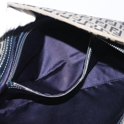 Early 2000s Fendi Zucchino Mamma Baguette — Navy Canvas, Navy Satin Interior
