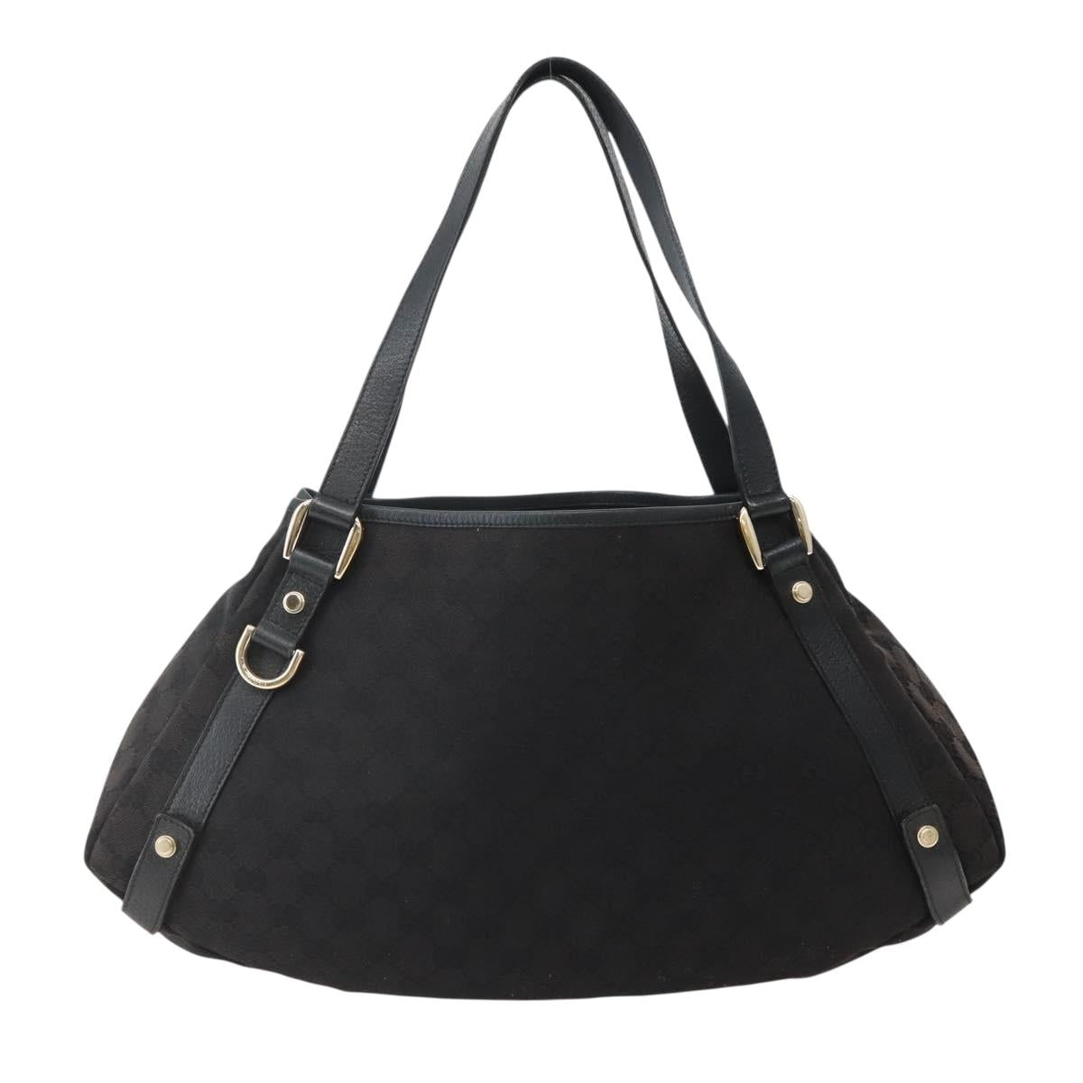 GG Abbey Tote — Black Monogram Canvas, Made in Italy