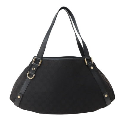 GG Abbey Tote — Black Monogram Canvas, Made in Italy