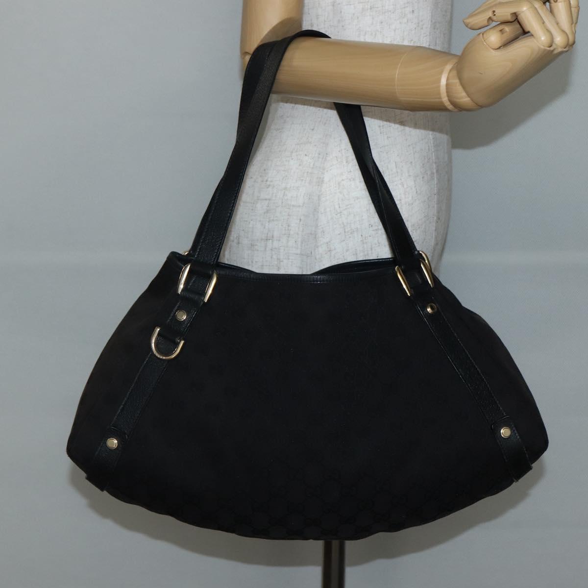 GG Abbey Tote — Black Monogram Canvas, Made in Italy