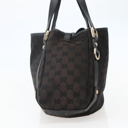 GG Abbey Tote — Black Monogram Canvas, Made in Italy