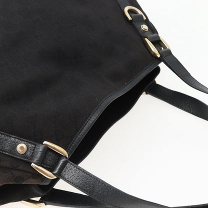 GG Abbey Tote — Black Monogram Canvas, Made in Italy