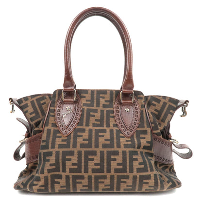 Fendi Zucca FF Canvas Leather Tote, Early 2000s