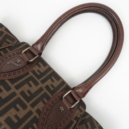 Fendi Zucca FF Canvas Leather Tote, Early 2000s