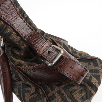 Fendi Zucca FF Canvas Leather Tote, Early 2000s