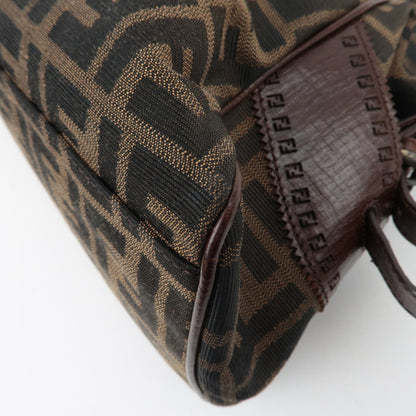 Fendi Zucca FF Canvas Leather Tote, Early 2000s