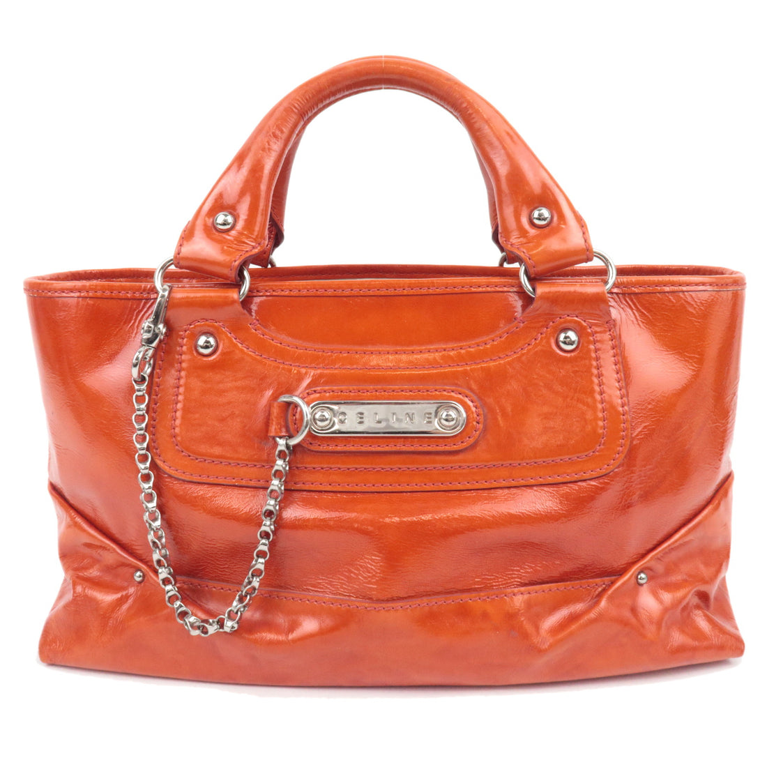 Celine Boogie Bag in Orange Patent Leather, Michael Kors Era 2002