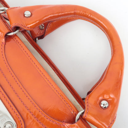 Celine Boogie Bag in Orange Patent Leather, Michael Kors Era 2002