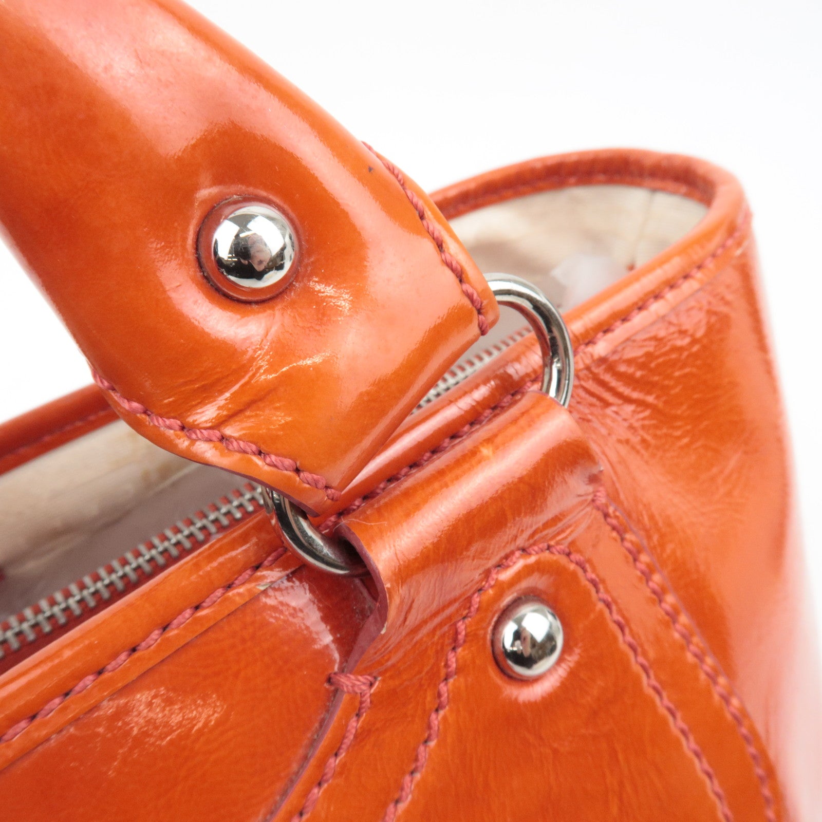 Celine Boogie Bag in Orange Patent Leather, Michael Kors Era 2002