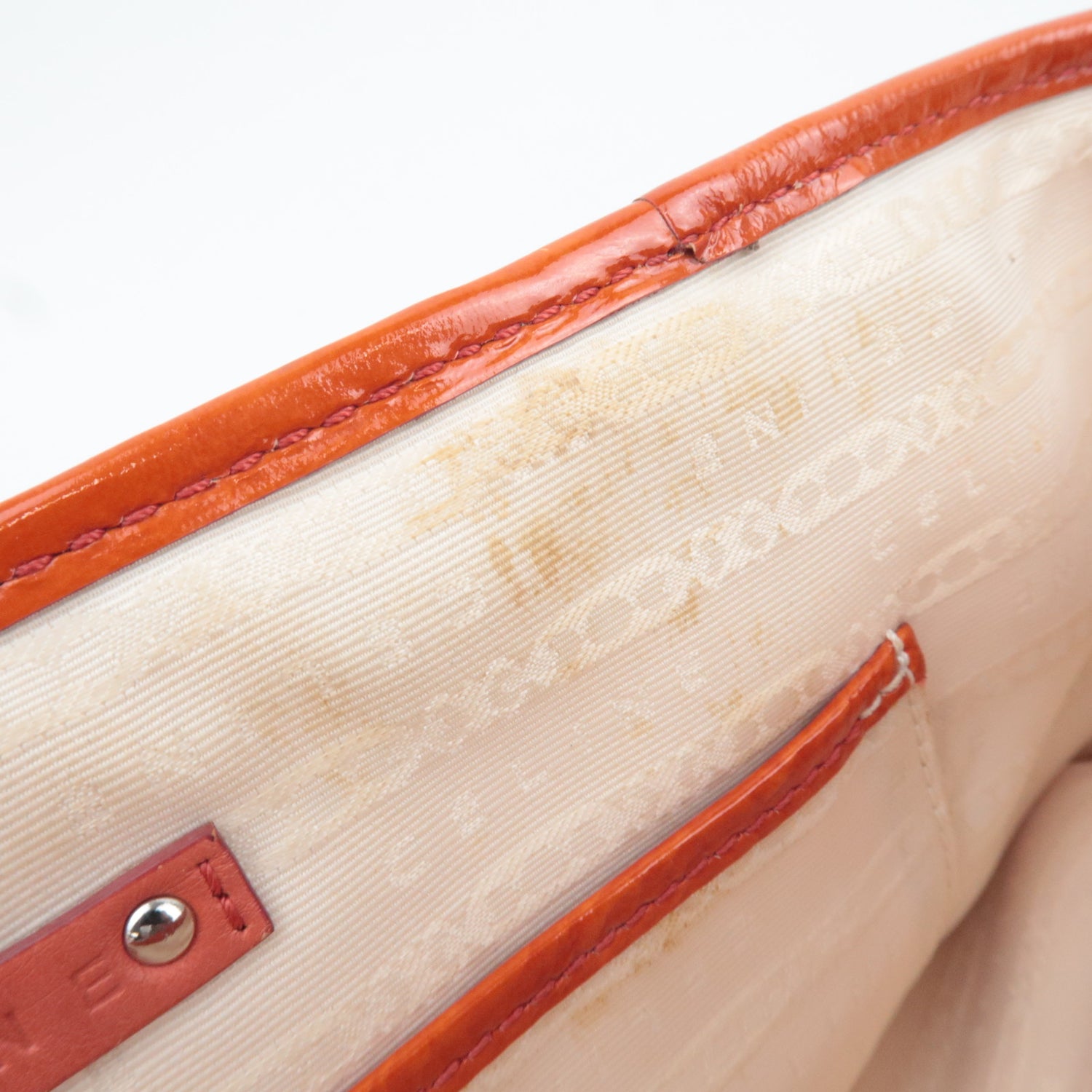 Celine Boogie Bag in Orange Patent Leather, Michael Kors Era 2002