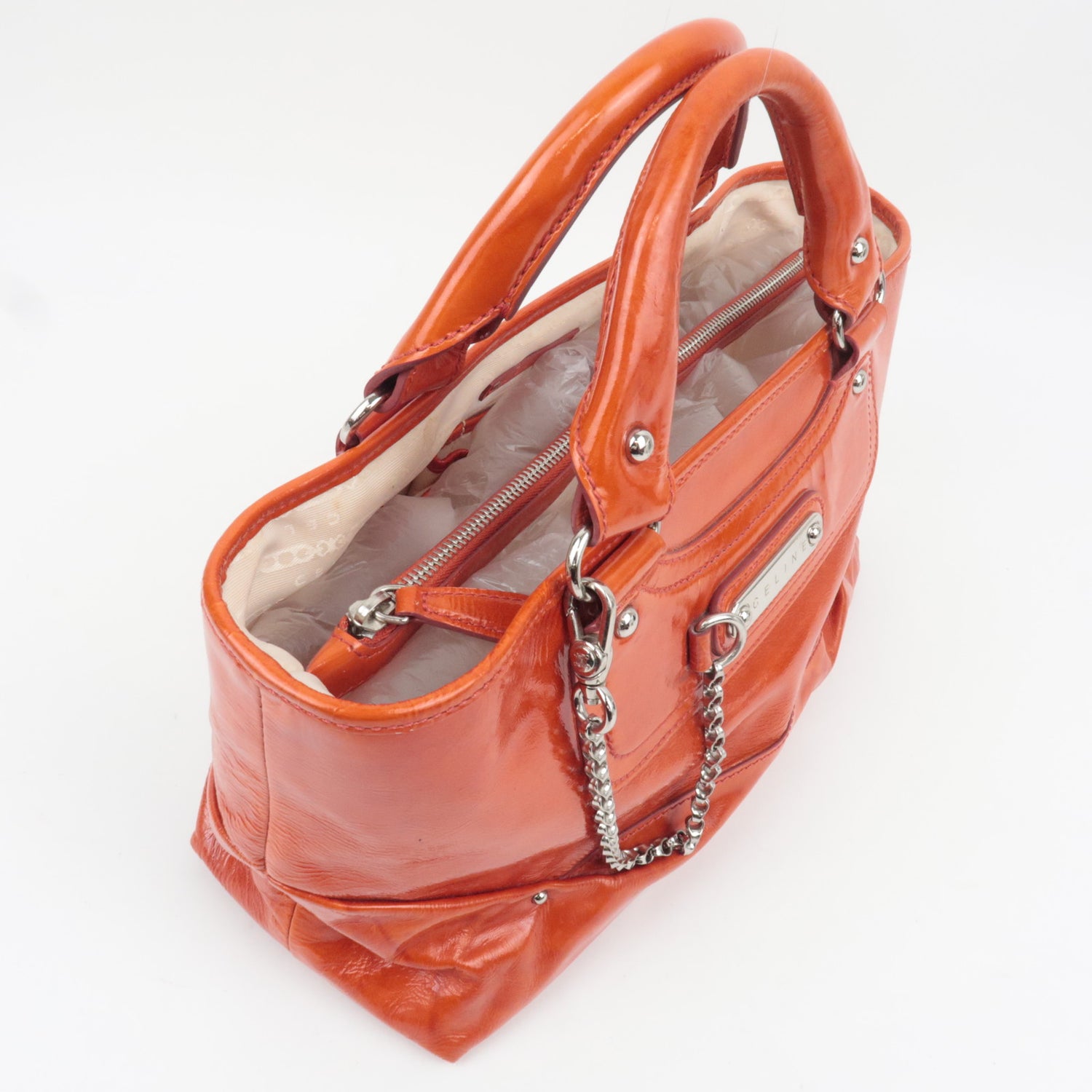 Celine Boogie Bag in Orange Patent Leather, Michael Kors Era 2002