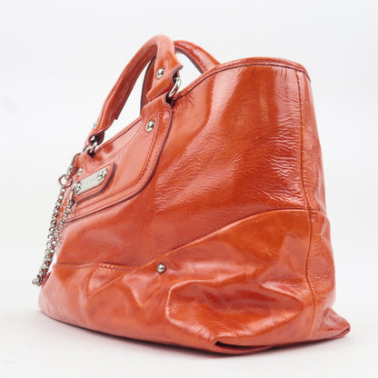 Celine Boogie Bag in Orange Patent Leather, Michael Kors Era 2002