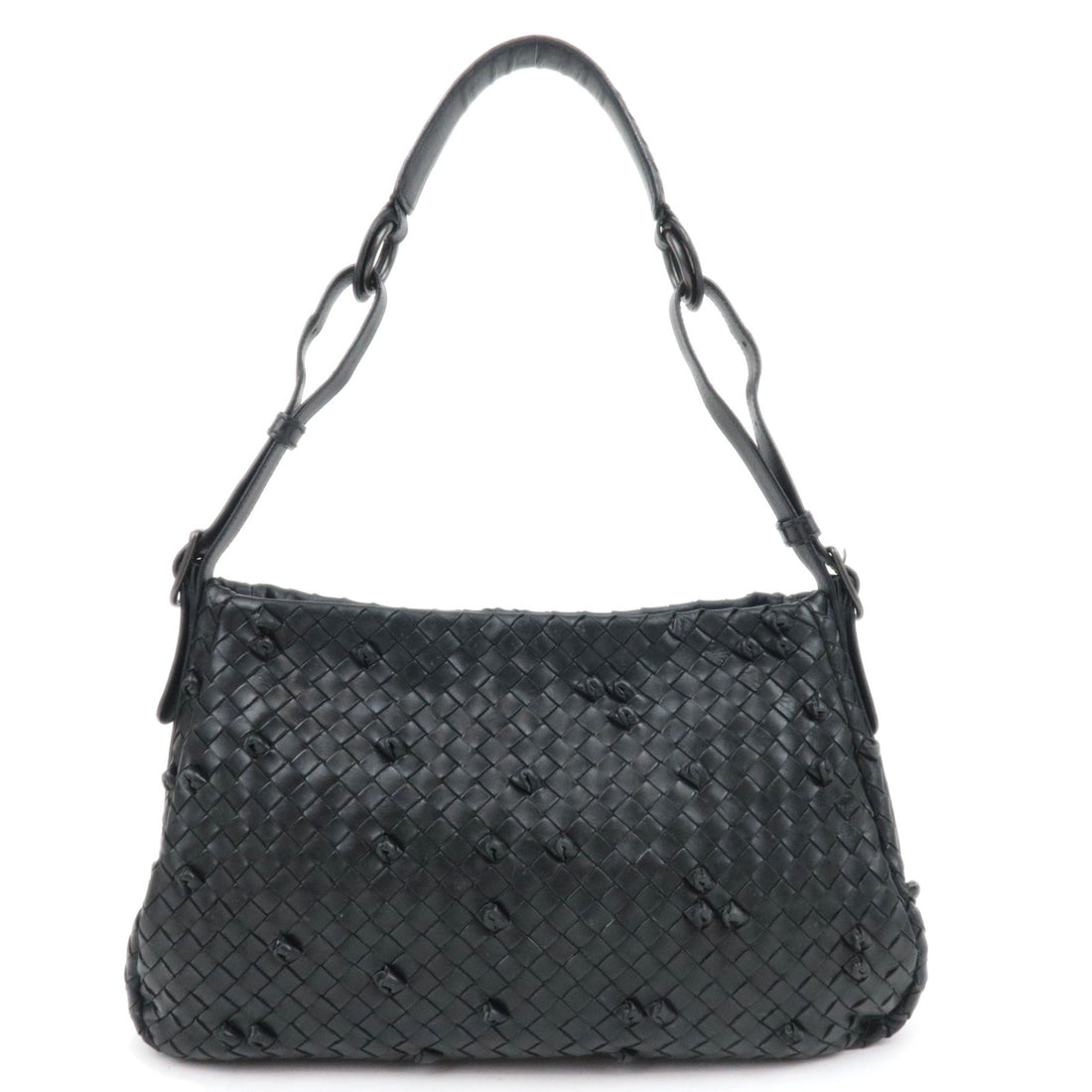 Bottega Veneta Intrecciato Knotted Leather Shoulder Bag