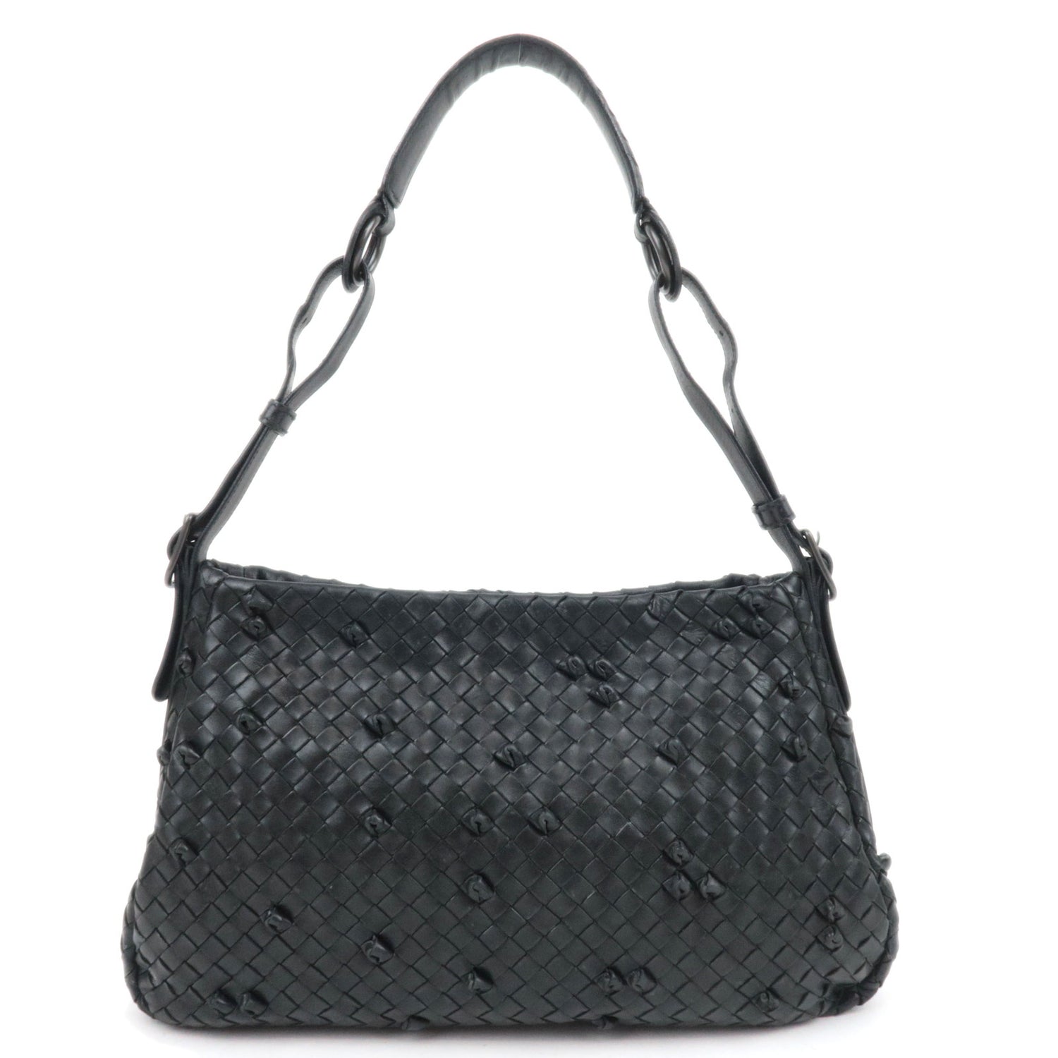Bottega Veneta Intrecciato Knotted Leather Shoulder Bag