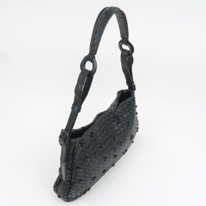 Bottega Veneta Intrecciato Knotted Leather Shoulder Bag