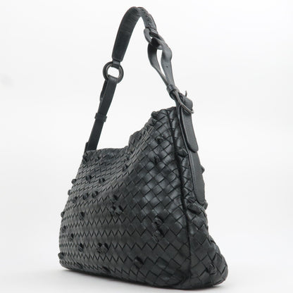Bottega Veneta Intrecciato Knotted Leather Shoulder Bag