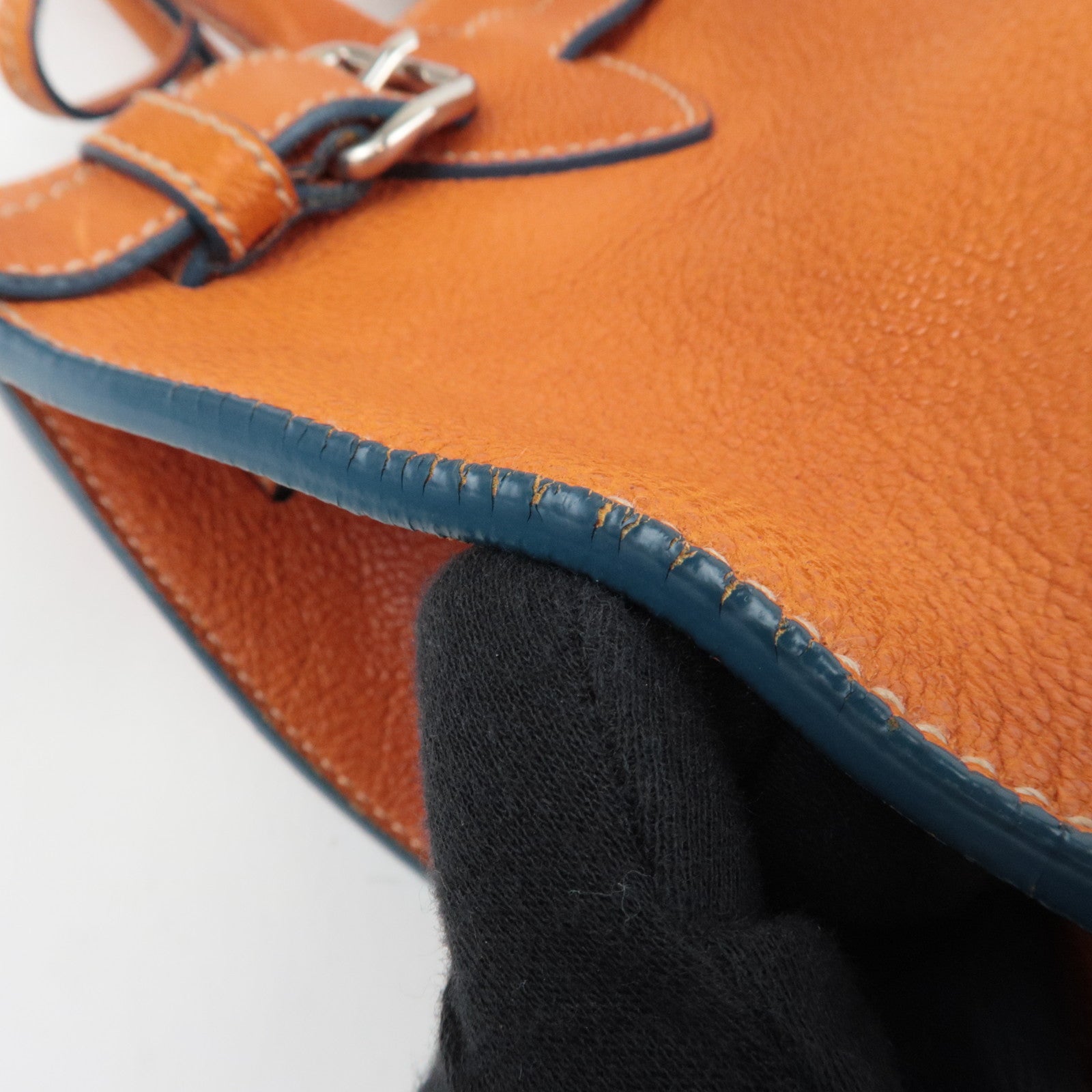 Miu Miu Vitello Lux Padlock Shoulder Bag, Burnt Orange, Early 2000s
