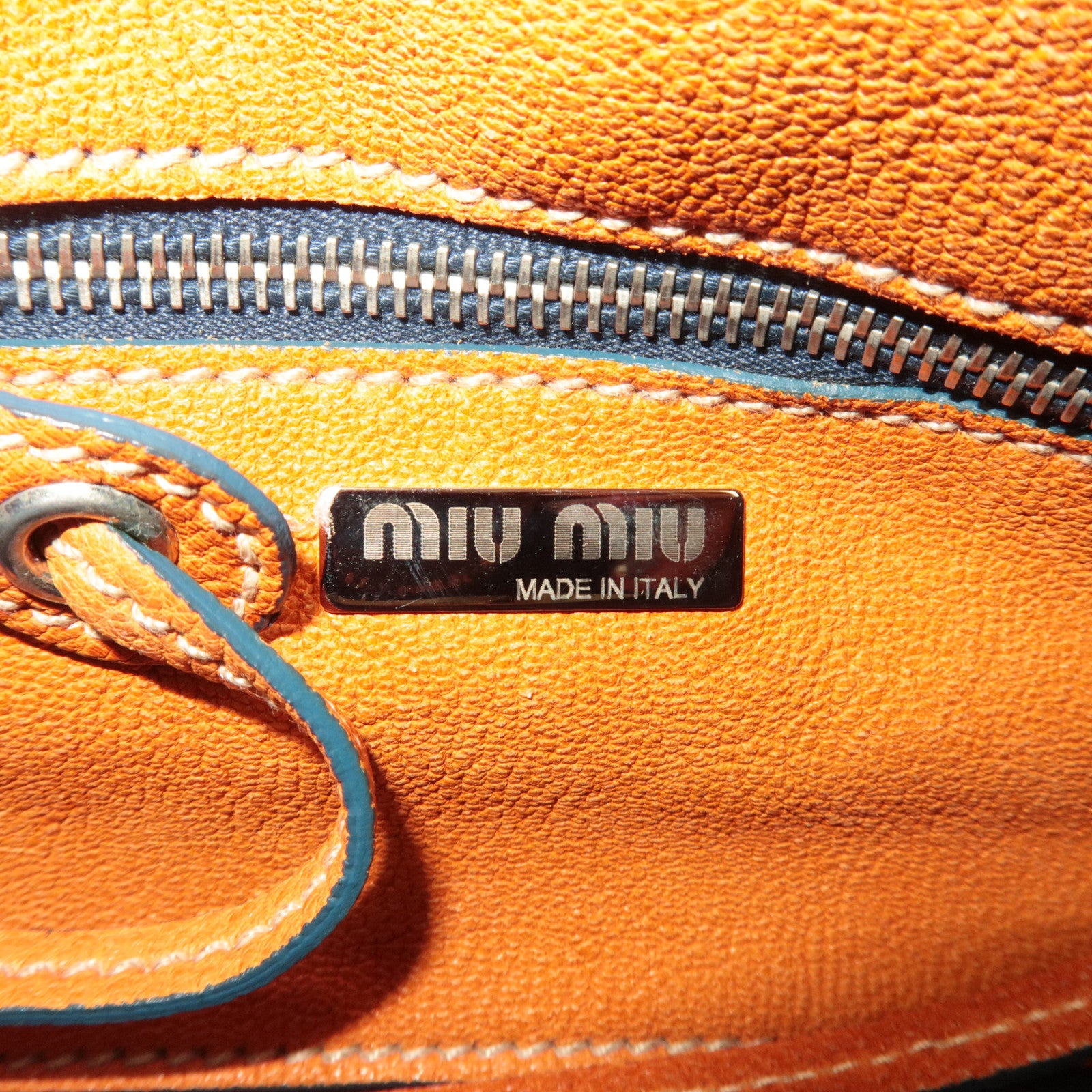 Miu Miu Vitello Lux Padlock Shoulder Bag, Burnt Orange, Early 2000s