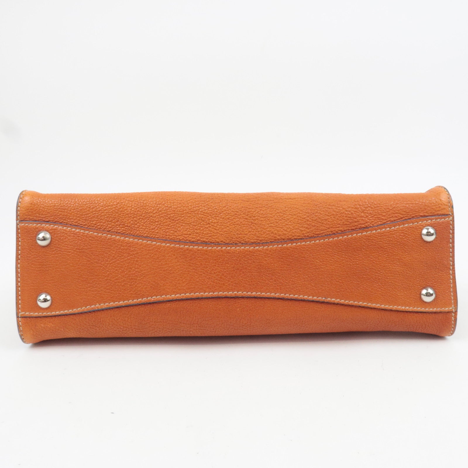 Miu Miu Vitello Lux Padlock Shoulder Bag, Burnt Orange, Early 2000s