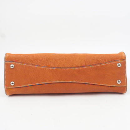 Miu Miu Vitello Lux Padlock Shoulder Bag, Burnt Orange, Early 2000s