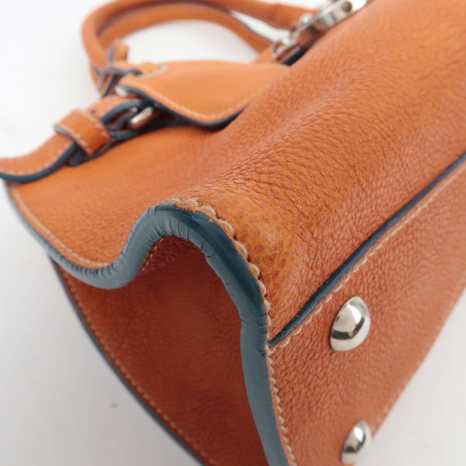 Miu Miu Vitello Lux Padlock Shoulder Bag, Burnt Orange, Early 2000s