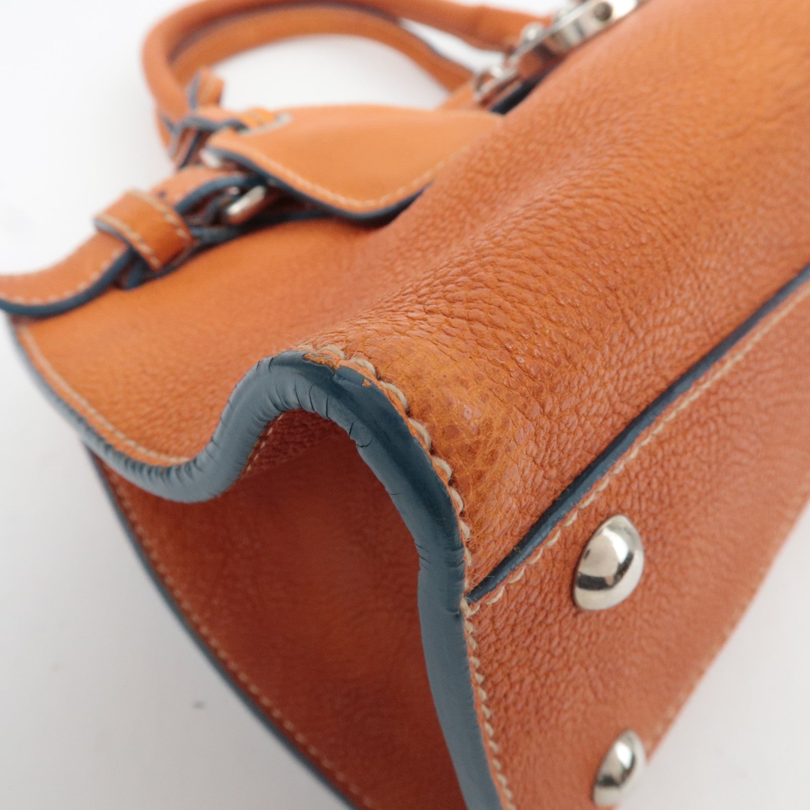 Miu Miu Vitello Lux Padlock Shoulder Bag, Burnt Orange, Early 2000s