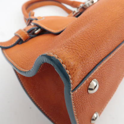 Miu Miu Vitello Lux Padlock Shoulder Bag, Burnt Orange, Early 2000s