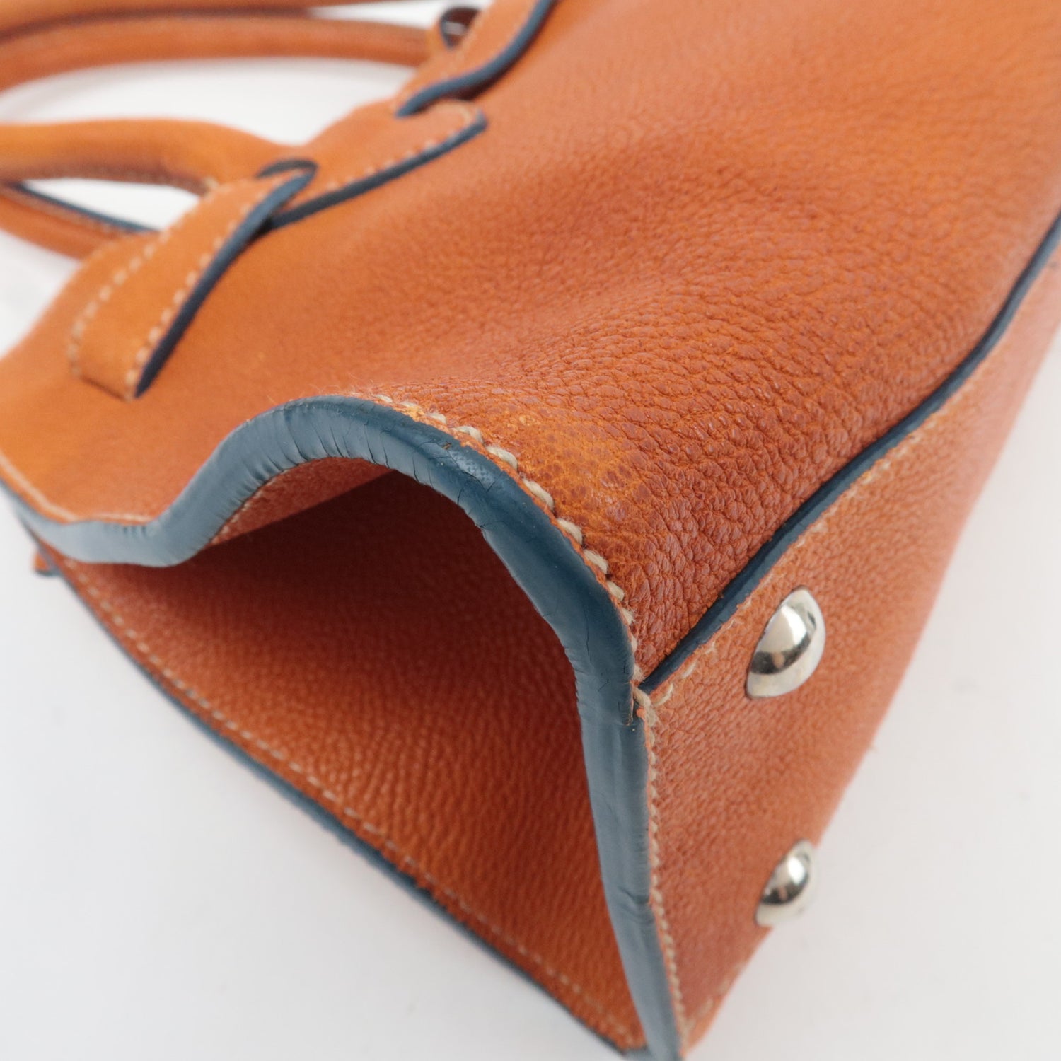 Miu Miu Vitello Lux Padlock Shoulder Bag, Burnt Orange, Early 2000s